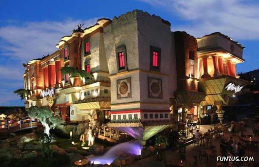 Fully Functional Upside-Down Buildings