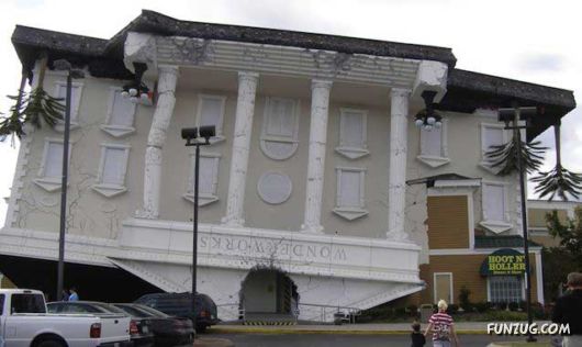 Fully Functional Upside-Down Buildings