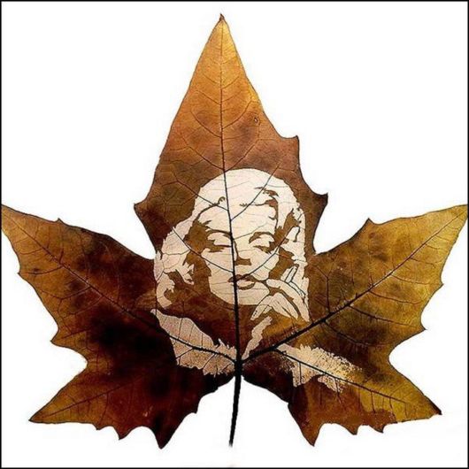 Stunning Leaf Carving Artwork
