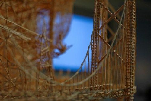 Unusual Sculptures Constructed From 100000 Toothpicks