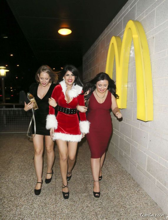 Jasmin Walia In A Santa Outfit In London