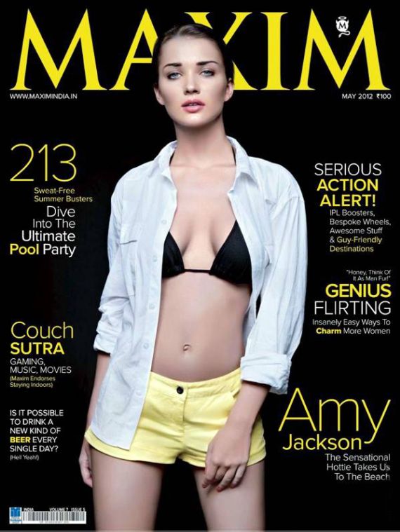 Amy Jackson Spicy Shoot For Maxim India