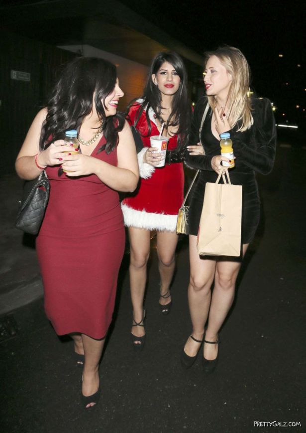 Jasmin Walia In A Santa Outfit In London