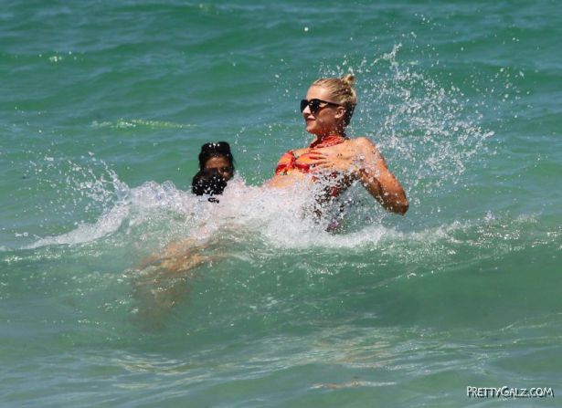 Lena Gercke At The Beach In Miami