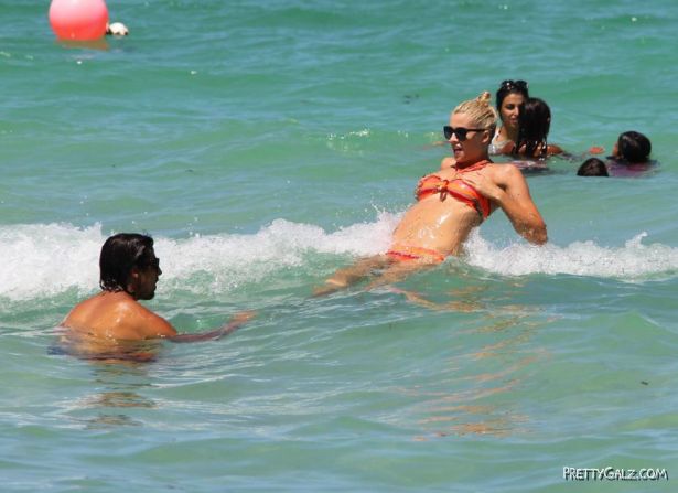 Lena Gercke At The Beach In Miami