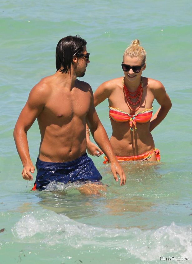 Lena Gercke At The Beach In Miami